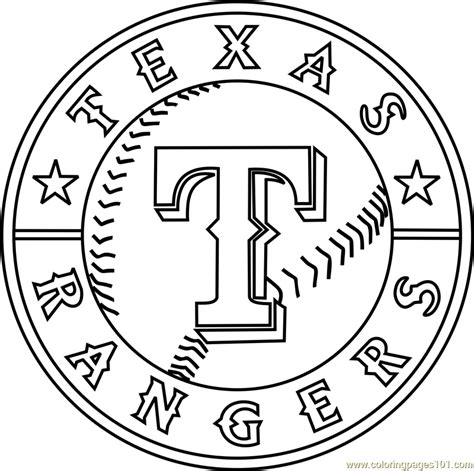 texas rangers logo coloring page